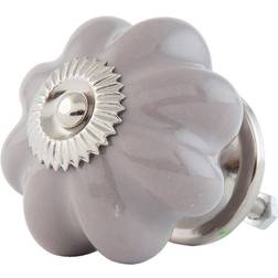 Clayre & Eef Deurknop Ø 4 cm Grijs Keramiek Meubelknop