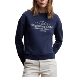 Mango Embroidered Message Sweatshirt