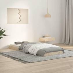 vidaXL 75x190 cm Massiv Furu Vit Sängram