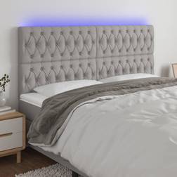 vidaXL LED-lys stof Sengegavl