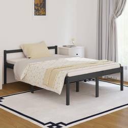 vidaXL Letto Per Anziani Grigio 135x190 cm Double In Legno Di Pino