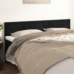 vidaXL Huvudgavlar 2 St Svart 80 x 5 x 78/88 cm Sänggavel