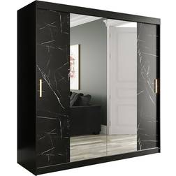 Furniturebox Marmuria with Mirrors Edge Marble Pattern Armario 200x200cm