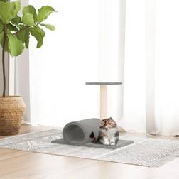 vidaXL katt tunnel ljusgrå 60x34,5x50
