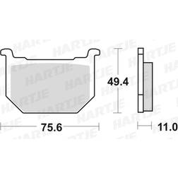 TRW Lucas Bremsbeläge organisch MCB509 75,6x49,4x11mm