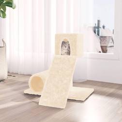 vidaXL Albero Per Gatti Con Tiragraffi In Sisal Crema 59 cm