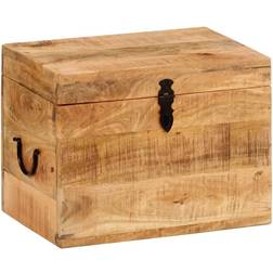 vidaXL 615 Solid Wood Mango Chest Blanket Storage Box