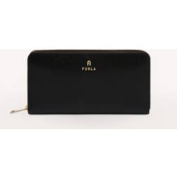 Furla Zip Around Xl Nero Black Textured