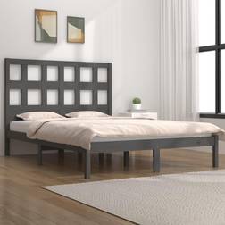 vidaXL grey, 200 Solid Pine Bed Frame Honey