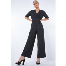 Wrap Midi Stretch Jumpsuit