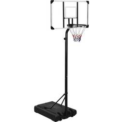 vidaXL Supporto Per Pallacanestro Trasparente 256-361 Cm Policarbonato