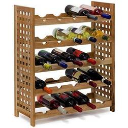 Relaxdays Walnut Wine Rack
