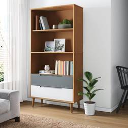 vidaXL Librería Molde Madera Maciza Pino Marrón 85x35x170,5 cm Estantería de libros