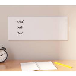 vidaXL Pizarra Magnética De Pared Vidrio Templado Blanco 50x20 cm