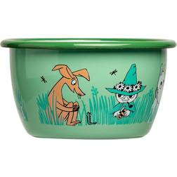 Muurla Moomin enamel bowl Boys 30 cl Green