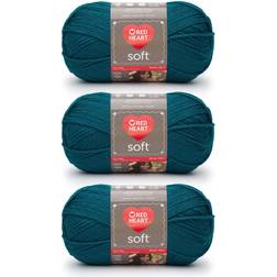 Red Heart Soft Yarn -Teal Multipack Of 3