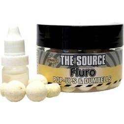 Dynamite Baits Boilies The Source Fluro Pop up 15 mm Blanc