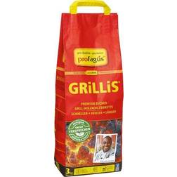 Profagus Buchengrillholzkohle-Briketts-Grillis 3 kg Beutel