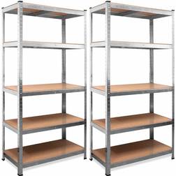 Monzana Heavy Duty Shelving System 90x180cm 2pcs