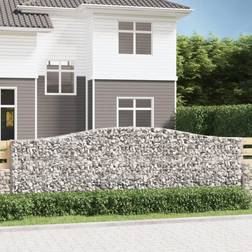 vidaXL Arched Gabion Baskets 4 pcs 400x30x120/140 cm