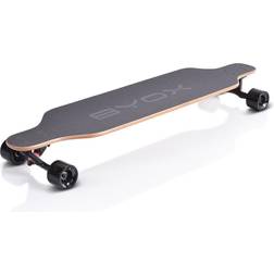 Byox Kinder Skateboard Longboard 41 Zoll, PU Rollen, ABEC-11, Gurt, bis 100 kg schwarz