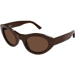 Balenciaga Brown Monogram 002 Shiny Solid Brow