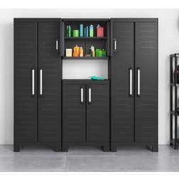 Keter Armoire De Rangement Basse Detroit Noir 65 x 45 x 97 cm (Surface du bâtiment )