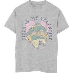 Nickelodeon Boy Teenage Mutant Ninja Turtles Michaelangelo Pizza is My Valentine Graphic Tee Athletic Heather X