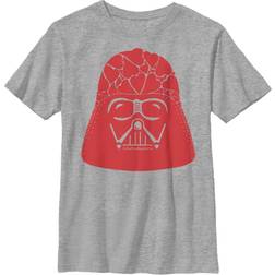 Fifth Sun Boy's Star Wars Valentine's Day Darth Vader Heart Helmet T-shirt - Athletic Heather