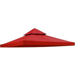 Yescom 8'x8' UV30+ Gazebo Canopy Replacement Top Cover Red for Dual Tier Y0018T02