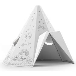 FOLDZILLA Tipi Pappe XXL Tipi Sternenhimmel zum Ausmalen