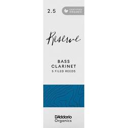 Rico D'Addario Organisk Reserve Bass Clarinet Reeds 2.5 5 Pack