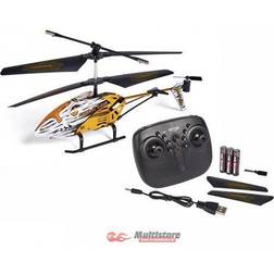 Carson 500507151 Eagle 220 Autostart 2.4 GHz – fjärrstyrd helikopter, robust RTF ready to fly modell för nybörjare, med start- och landningsfunktion, för från 8 år