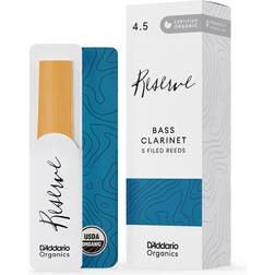 Rico D'Addario organisk reserv bas klararinet vass – vass för klarinett – den första och enda organiska vasen – 4,5 styrka, 10-pack