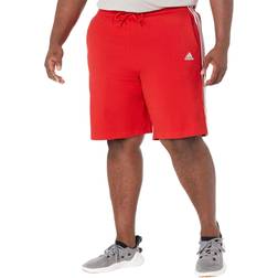 Adidas Essentials 3-Stripes Single Jersey Shorts - Better Scarlet/White