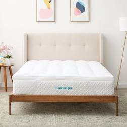 Linenspa 3 Down Alternative Fiber Bed Essentials Mattress Cover White