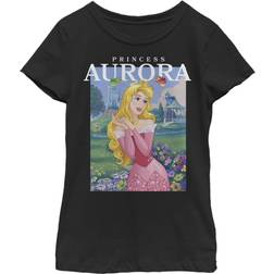 Disney Princess Aurora Girl's Solid Crew Tee - Svart