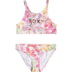 Roxy Kids Tropical Time Crop Top Bikini Set Big Kids Multi Big Kid