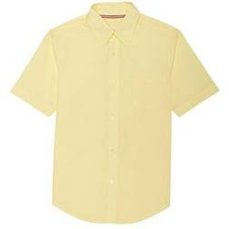 French Toast Boys Short Sleeve Classic Poplin Dress Shirt - Yellow
