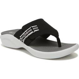 Bzees Camp Out Women's Thong Sandals, Wide, Black