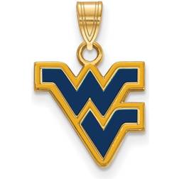 LogoArt Women's West Virginia Mountaineers Gold Plated Enamel Pendant