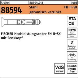 Fischer Baubeschläge + Holzverbinder, Hochleistungsanker R 88594 FH II 10/