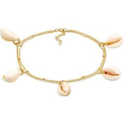 Elli Fußschmuck Fußkettchen Echte Kauri Muscheln Sommer 925 Silber Gold 1010896205