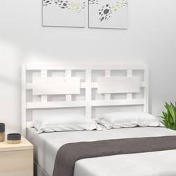 vidaXL vit 185,5x4x100 massiv furu Sänggavel