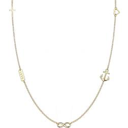 Elli Halsband kors hjärta infinity ankare stjärnsymboler 925 silver, 40