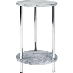 Ronde Effet Béton Miguel 50 cm Gris Table Basse