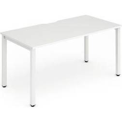 Evolve Single White Frame Writing Desk