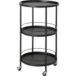 HAKU Möbel Serving trolley, metal, black, Ø 45 x H 75 cm Trolley Table