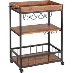 Wenko Trolley Rustico Hout Zwart