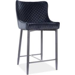 Acolin Lav Velour Sort Barstol